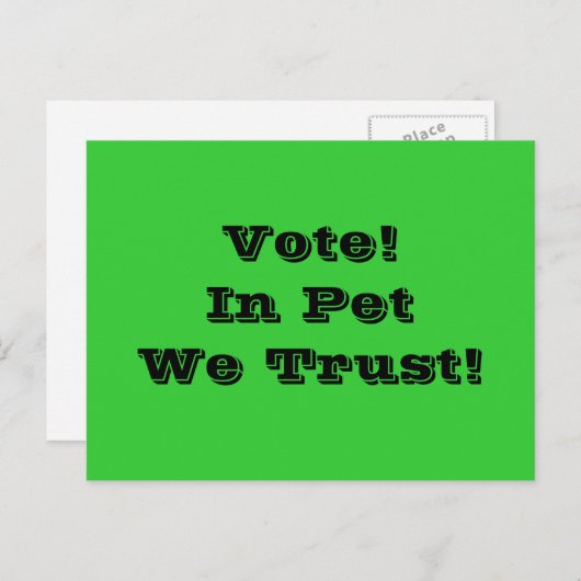 Stemming: we vertrouwen erop briefkaart (Voorkant / Achterkant)