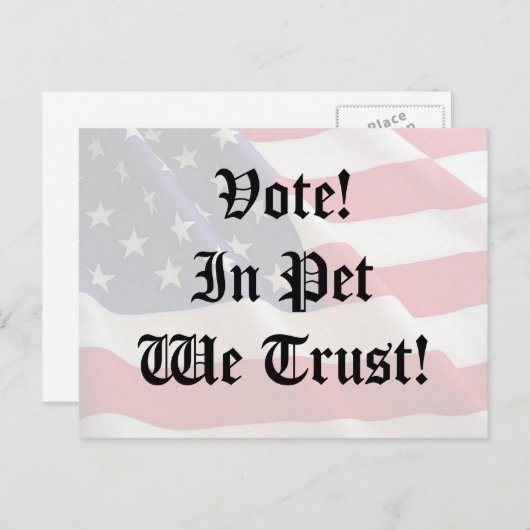 Stemming: we vertrouwen erop briefkaart (Voorkant / Achterkant)