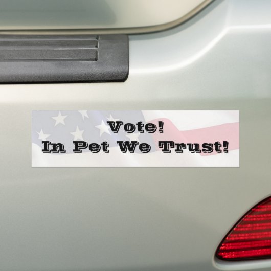 Stemming: we vertrouwen erop bumpersticker (Op auto)