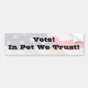 Stemming: we vertrouwen erop bumpersticker