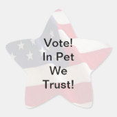 Stemming: we vertrouwen erop ster sticker (Voorkant)