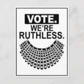 Stemming We zijn meedogenloze RBG Dissent Collar V Briefkaart (Voorkant)