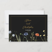 Stemming Wilde Bloem Boho Botanische Reactie RSVP Kaart (Achterkant)