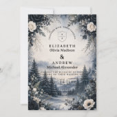 Stemming Winterhuwelijk Elegantie Kaart (Voorkant)