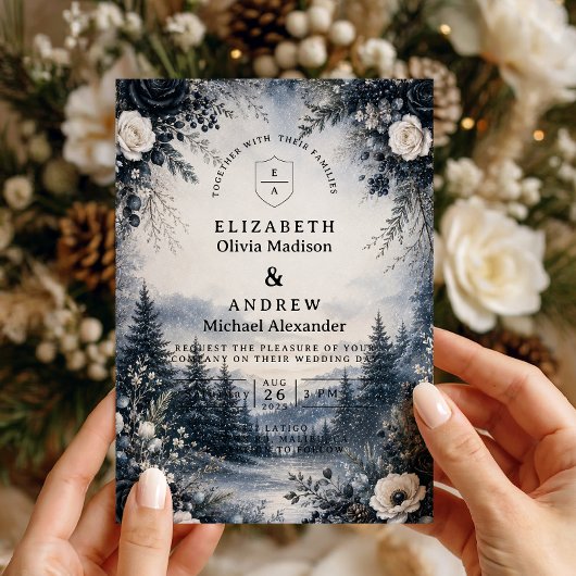 Stemming Winterhuwelijk Elegantie Kaart