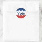 Stemming: wit rood en blauw ronde sticker (Tas)