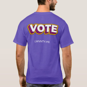 Stemming: witte blokletters T-shirt