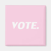 "Stemming" witte letters, lichtroze achtergrond Magneet (Voorkant)