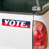 "Stemming" witte letters, rode blauwe achtergrond Bumpersticker (Op Truck)