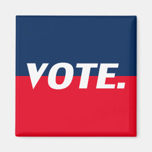 "Stemming" witte letters, rode blauwe achtergrond Magneet