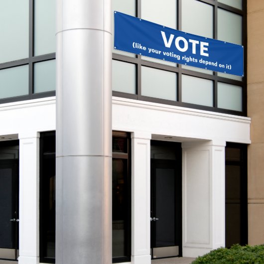 Stemming zoals je stemrechten afhangen spandoek (Buitenkant Gebouw)