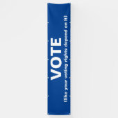 Stemming zoals je stemrechten afhangen spandoek (Verticaal)