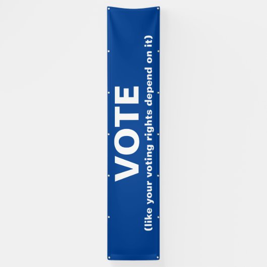 Stemming zoals je stemrechten afhangen spandoek (Verticaal)