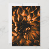 Stemming Zwart Gouden Bloem Bruiloft Kaart (Achterkant)