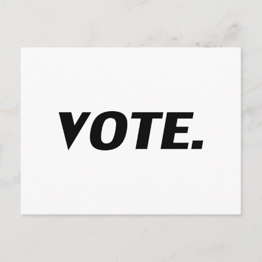 "Stemming" zwart wit Briefkaart (Voorkant)