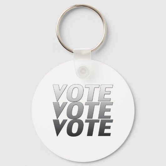 stemming - zwart wit, grijs sleutelhanger (Voorkant)