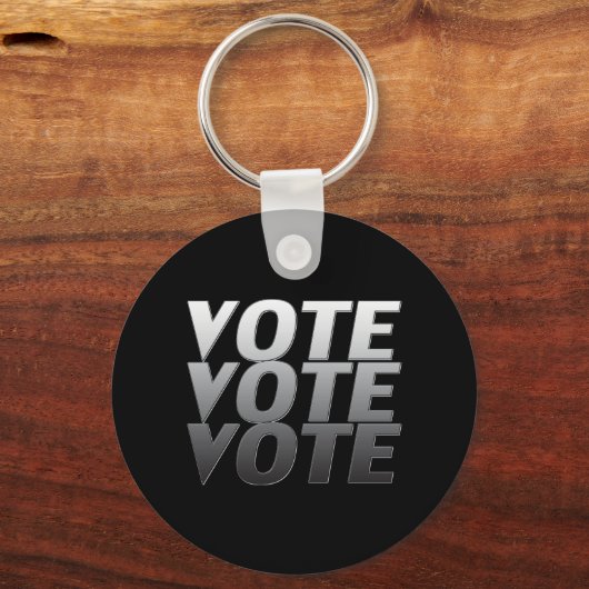 stemming - zwart wit, grijs sleutelhanger (Voorkant)