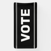 Stemming: zwart-wittekst spandoek (Verticaal)