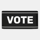 Stemming: zwart-wittekst spandoek (Horizontaal)