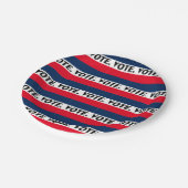 "Stemming" zwarte letters, rode blauwe witte parti Papieren Bordje (Gekanteld)