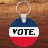 "Stemming" zwarte letters, rood blauw wit Sleutelhanger (Voorkant)