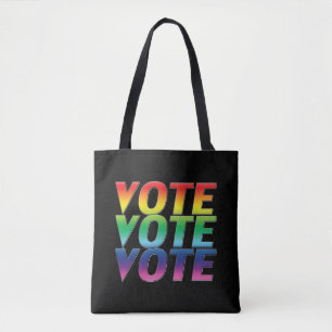 stemming zwarte pride lgbtq regenboogkleuren tote bag