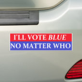StemmingBlauw2 Bumpersticker (Op auto)