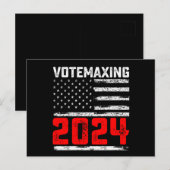 StemmingMaxing 2024 Trump presidentsverkiezingen Briefkaart (Voorkant / Achterkant)