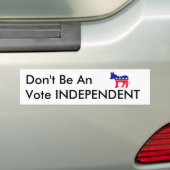 Stemonafhankelijk Bumpersticker (Op auto)