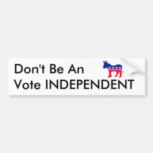 Stemonafhankelijk Bumpersticker