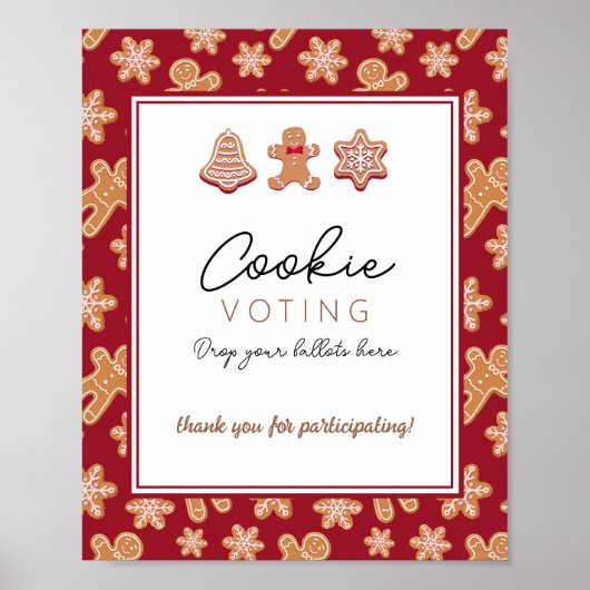 Stemonthouding kerstmis Koekjeswisselaar Poster (Voorkant)