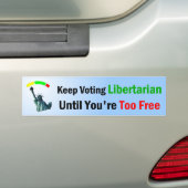 Stemonthouding Libertarian Bumpersticker (Op auto)