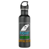 Stemonthouding - verkiezingsontwerp waterfles  (Voorkant)