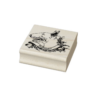 Stempe ANNO1900 mit Bullterrier Rubberstempel