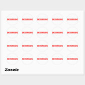 Stempel aanmoedigen ronde sticker (Vel)