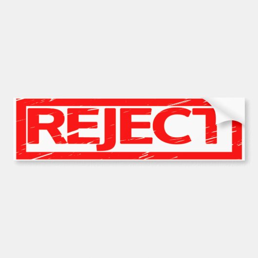 Stempel afwijzen bumpersticker (Voorkant)