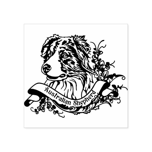 Stempel ANNO 1900 mit Australian Shepherd  (Afrduk)