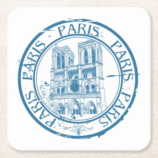 Stempel bij annulering verzenddatum Parijs Kartonnen Onderzetters (Voorkant)