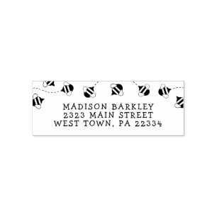 Stempel bijenkruid Beehive Return-adres Kind