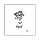 Stempel, Botanische kunst, Sedum Plant Rubberstempel (Afrduk)