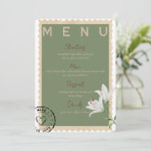  stempel Bruiloft Menu (Staand voorkant)