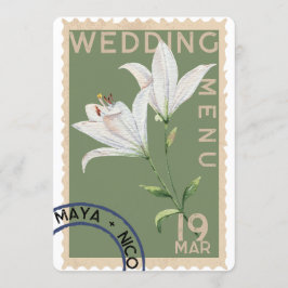  stempel Bruiloft Menu