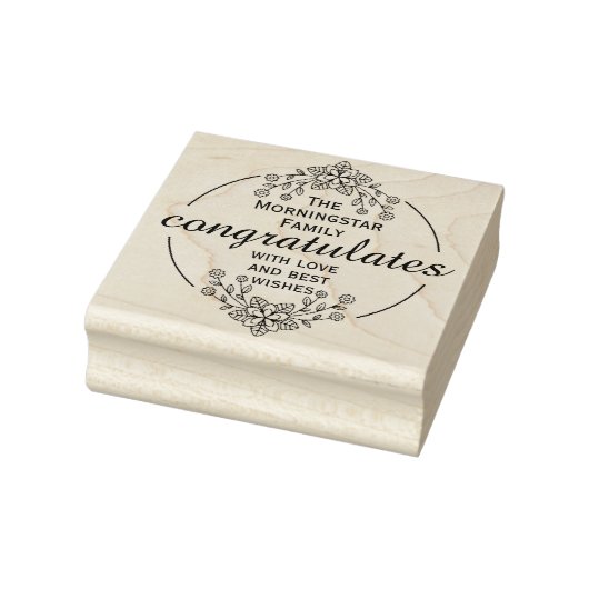 Stempel Cirkel - JOUW TEKST & IDEE - BLOEMEN 9 (Stempel)
