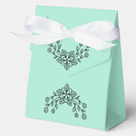Stempel Cirkel - JOUW TEKST & IDEE - BLOEMEN 9 Bedankdoosjes