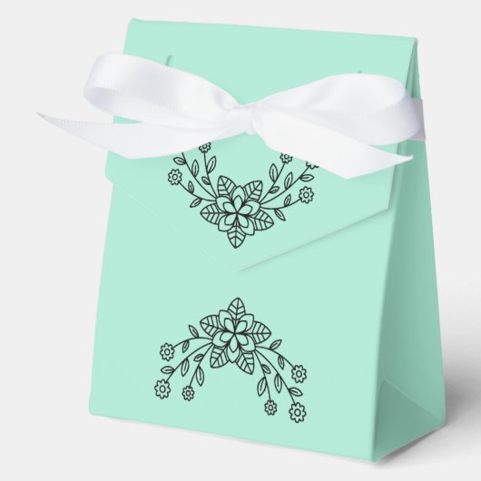 Stempel Cirkel - JOUW TEKST & IDEE - BLOEMEN 9 Bedankdoosjes (Voorkant)