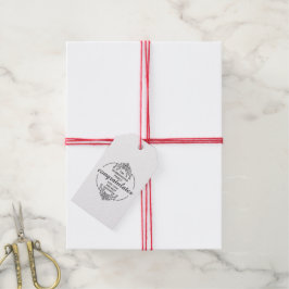 Stempel Cirkel - JOUW TEKST & IDEE - BLOEMEN 9 Cadeaulabel