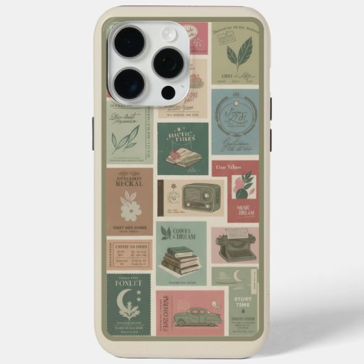 stempel collage ontwerp voor Case-Mate iPhone case (Achterkant)