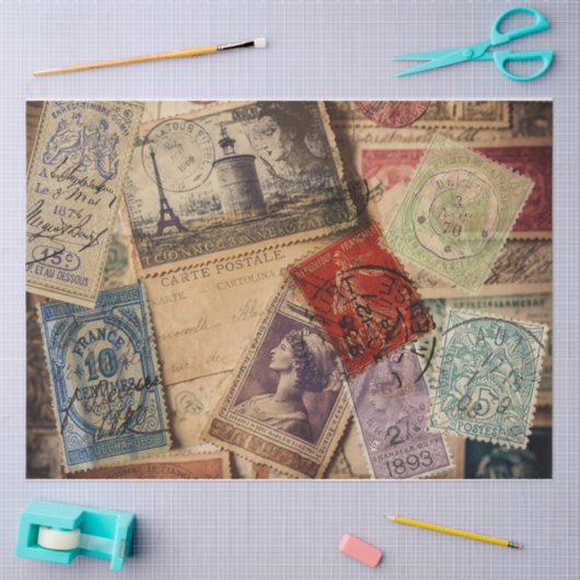 stempel collage tissuepapier (Craft)