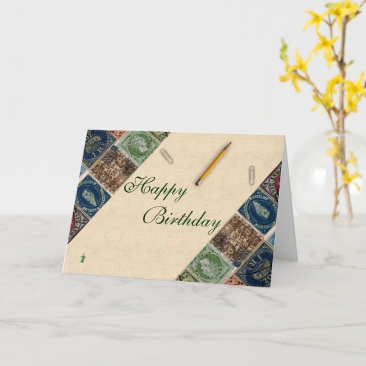 Stempel Collectie Birthday Card Kaart (Gele Bloem)