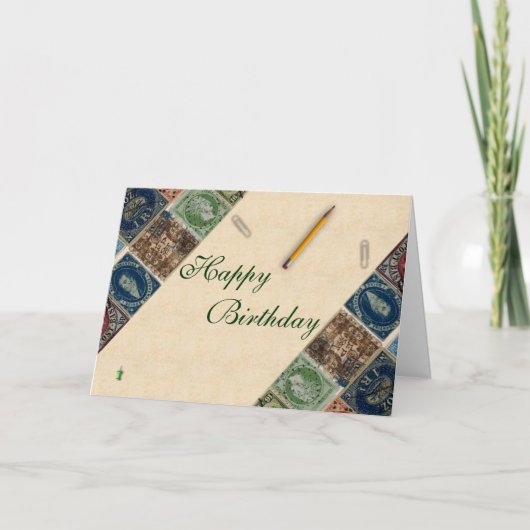 Stempel Collectie Birthday Card Kaart (Voorkant)